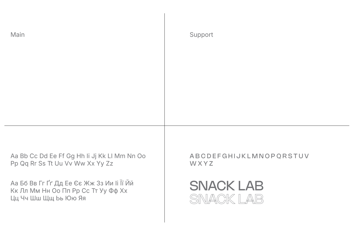 Snack Lab — typography